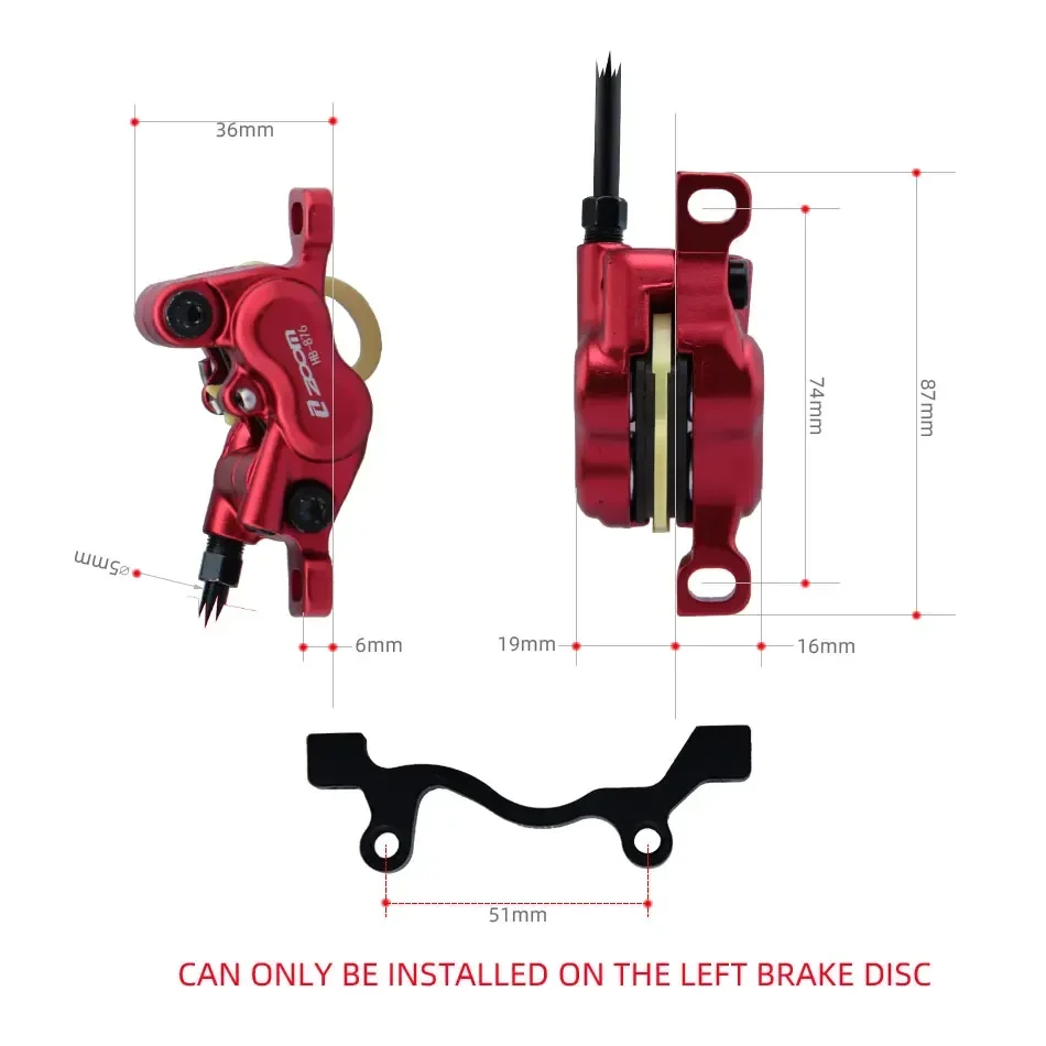 ZOOM HB-876E 4-поршневой диско – обзор и цена Zoom Hydraulic Brake 4 Piston E-Scooter