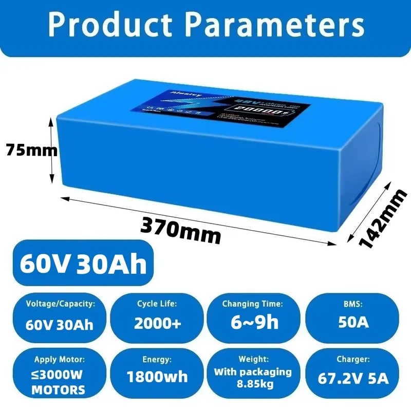 Аккумуляторный блок Aleaivy 60 – обзор и цена 60V 30Ah 21700 Battery Pack